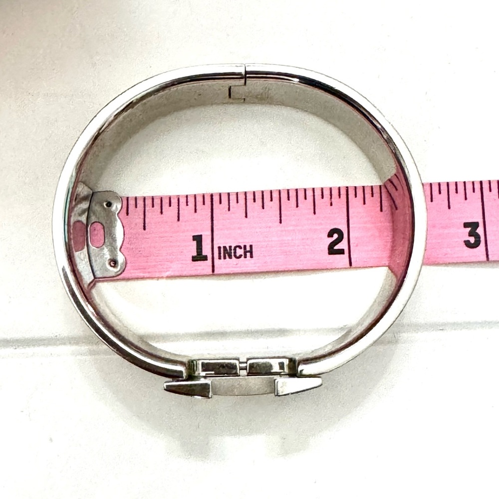 Hermes Pink/ Silver PM Clic Clac H Bracelet - Picture 6 of 7